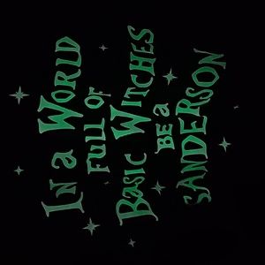 GLOW IN THE DARK Hocus Pocus Sanderson Witches Vinyl Shirt
